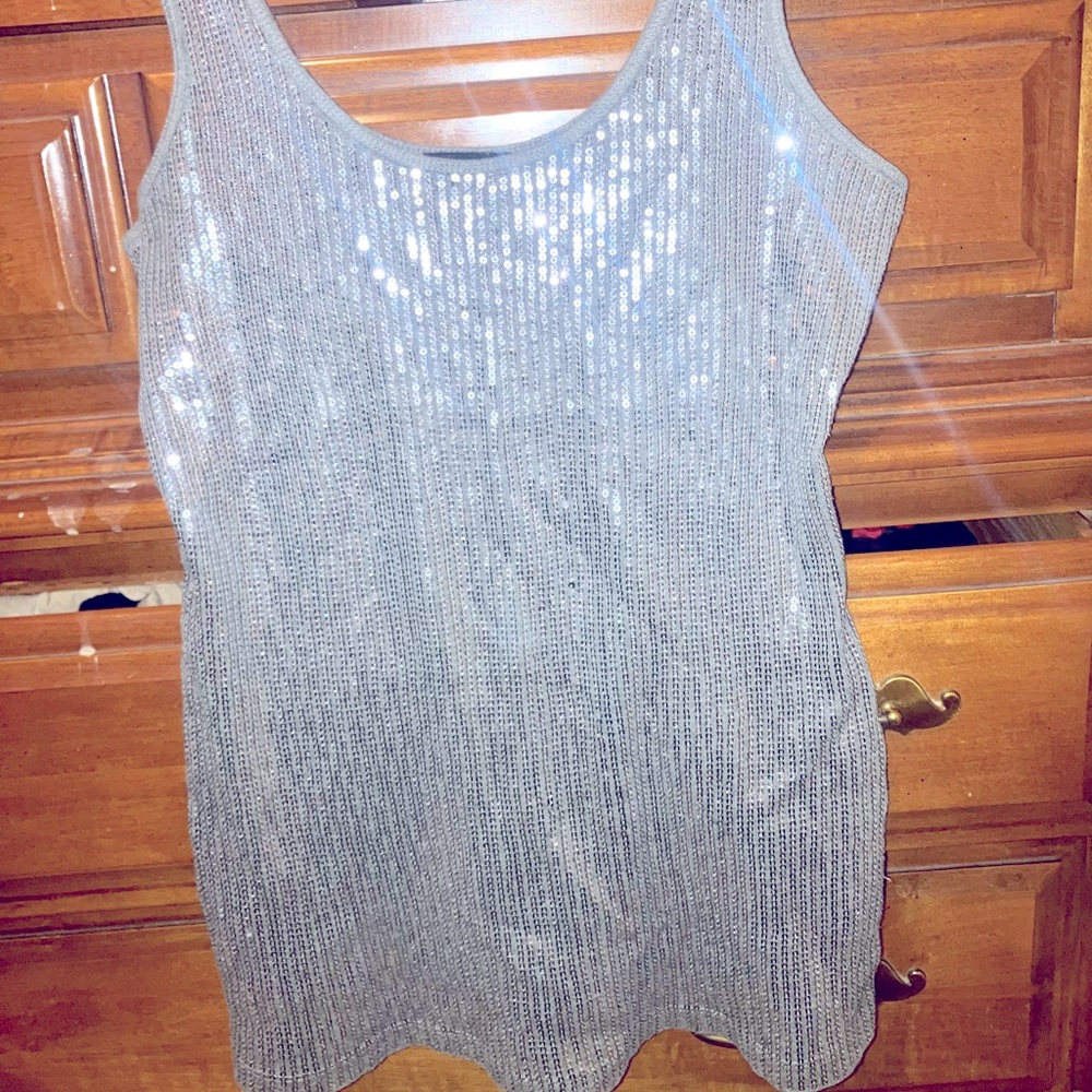 EXPRESS SIZE LARGE SEQUIN BLING TANK